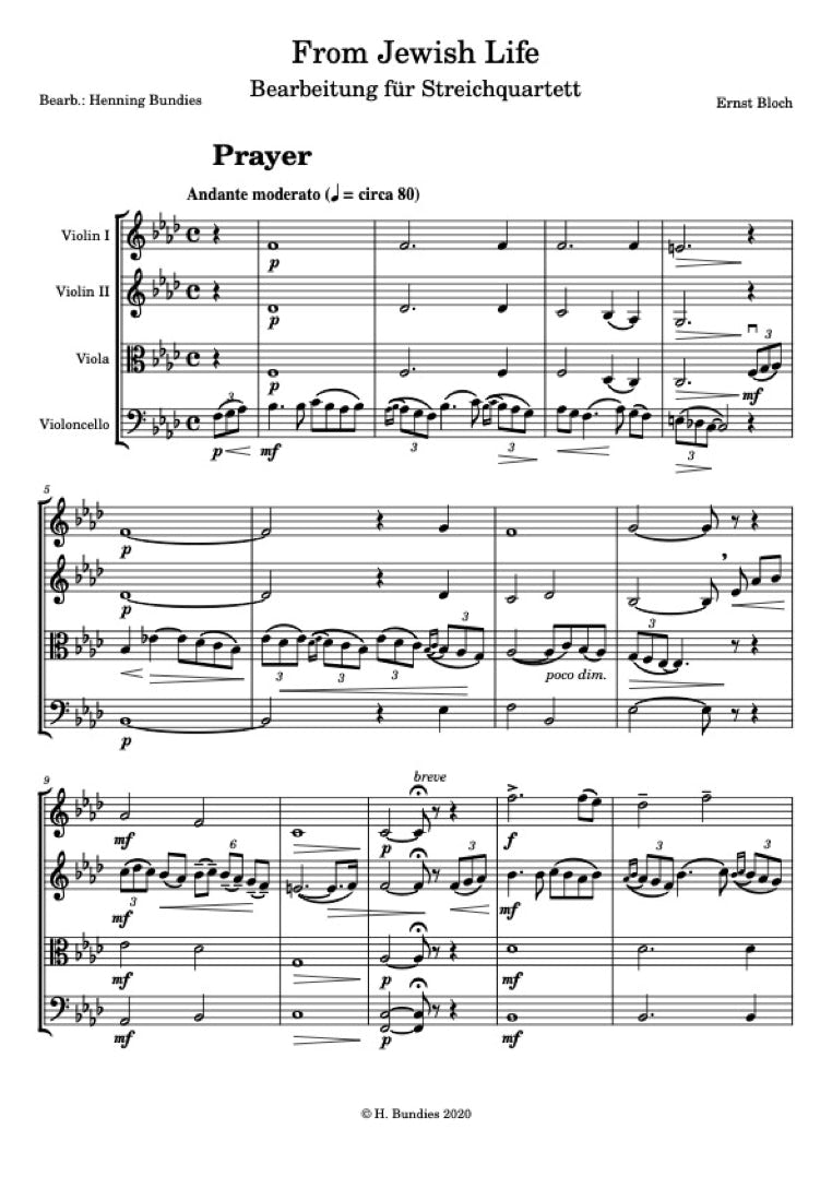 From Jewish Life - Noten