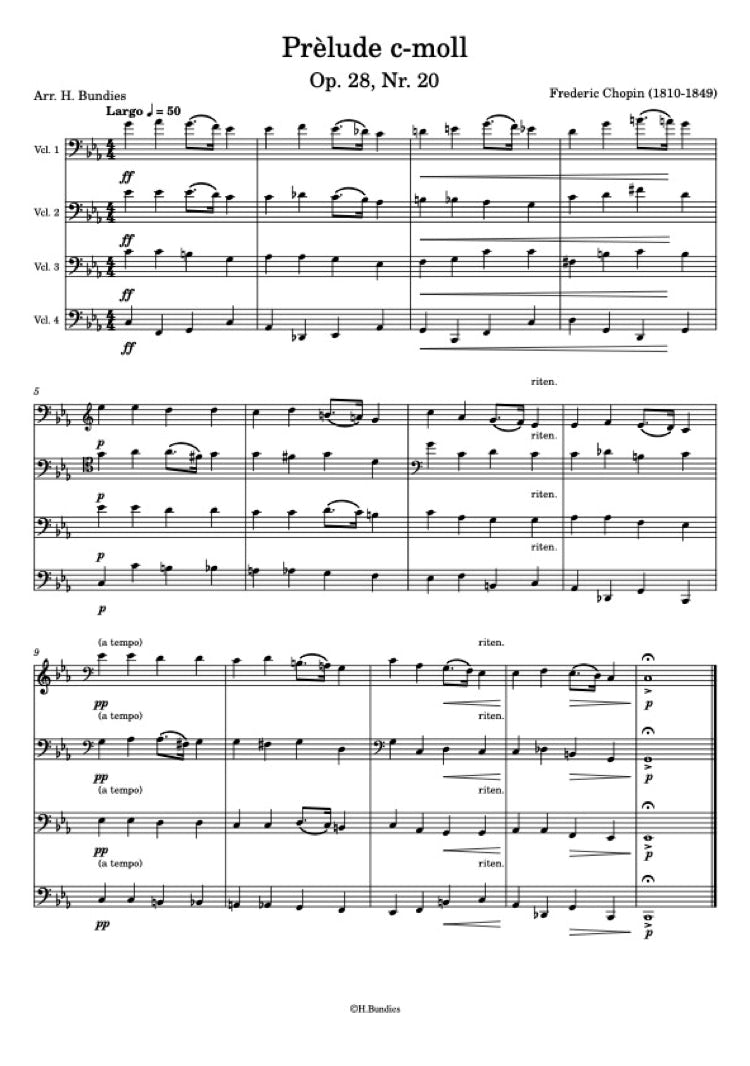 Prèlude c-moll - Noten